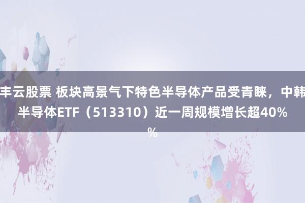 丰云股票 板块高景气下特色半导体产品受青睐，中韩半导体ETF（513310）近一周规模增长超40%